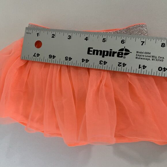 Garanimals Tutu Skirt Skirt Baby Girl 0-3 Months Bright Coral Orange Sparkle Fun - Picture 5 of 6